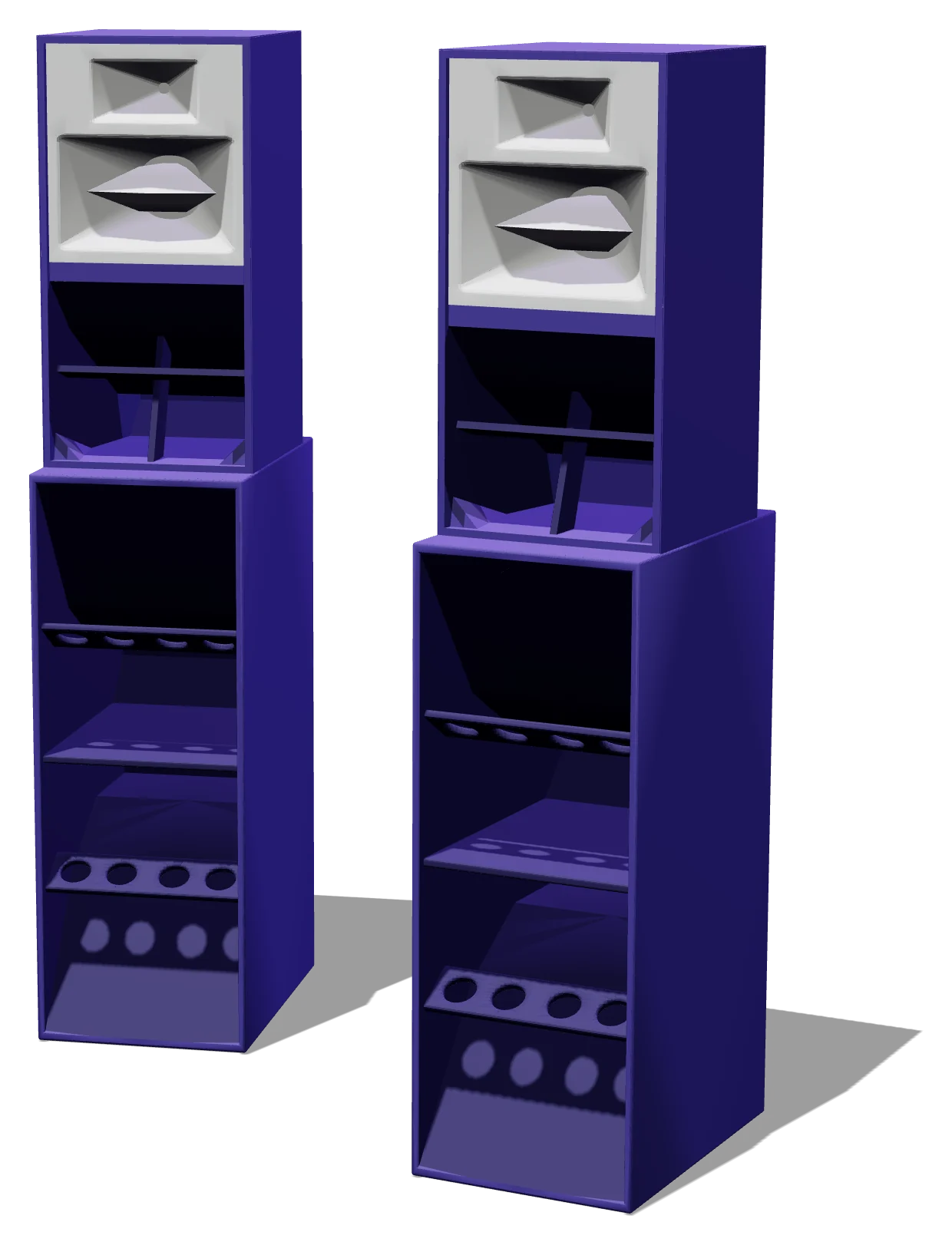 Two Funktion-One stacks: Resolution 4E on F218, 3D render